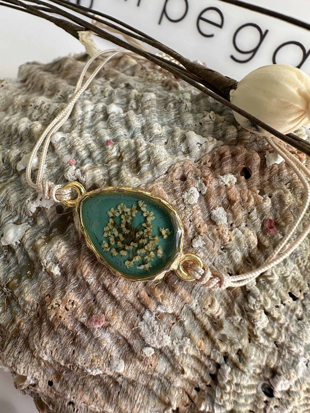 Bracelet de fleur Jaune Turqoise Clair