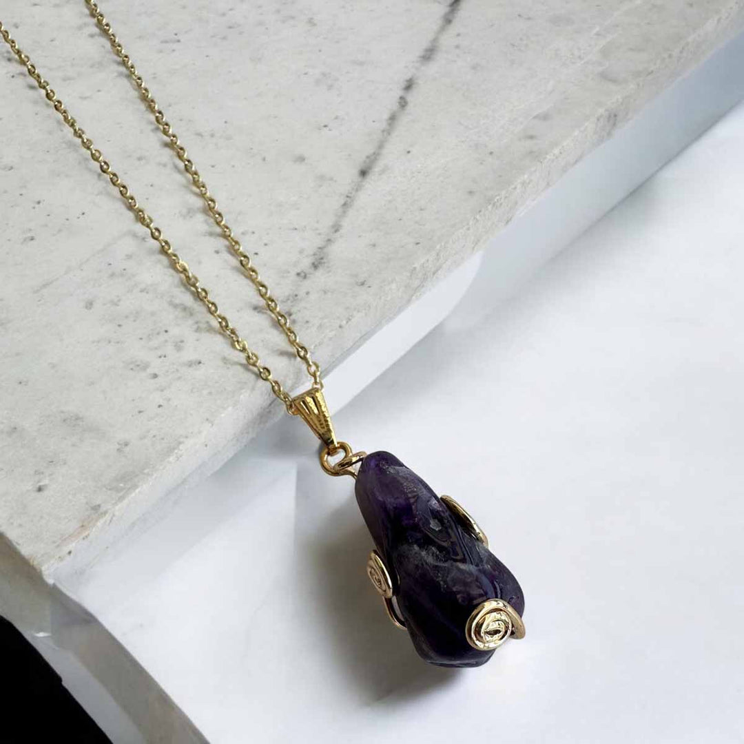 Collier d'Améthyste-Rocher