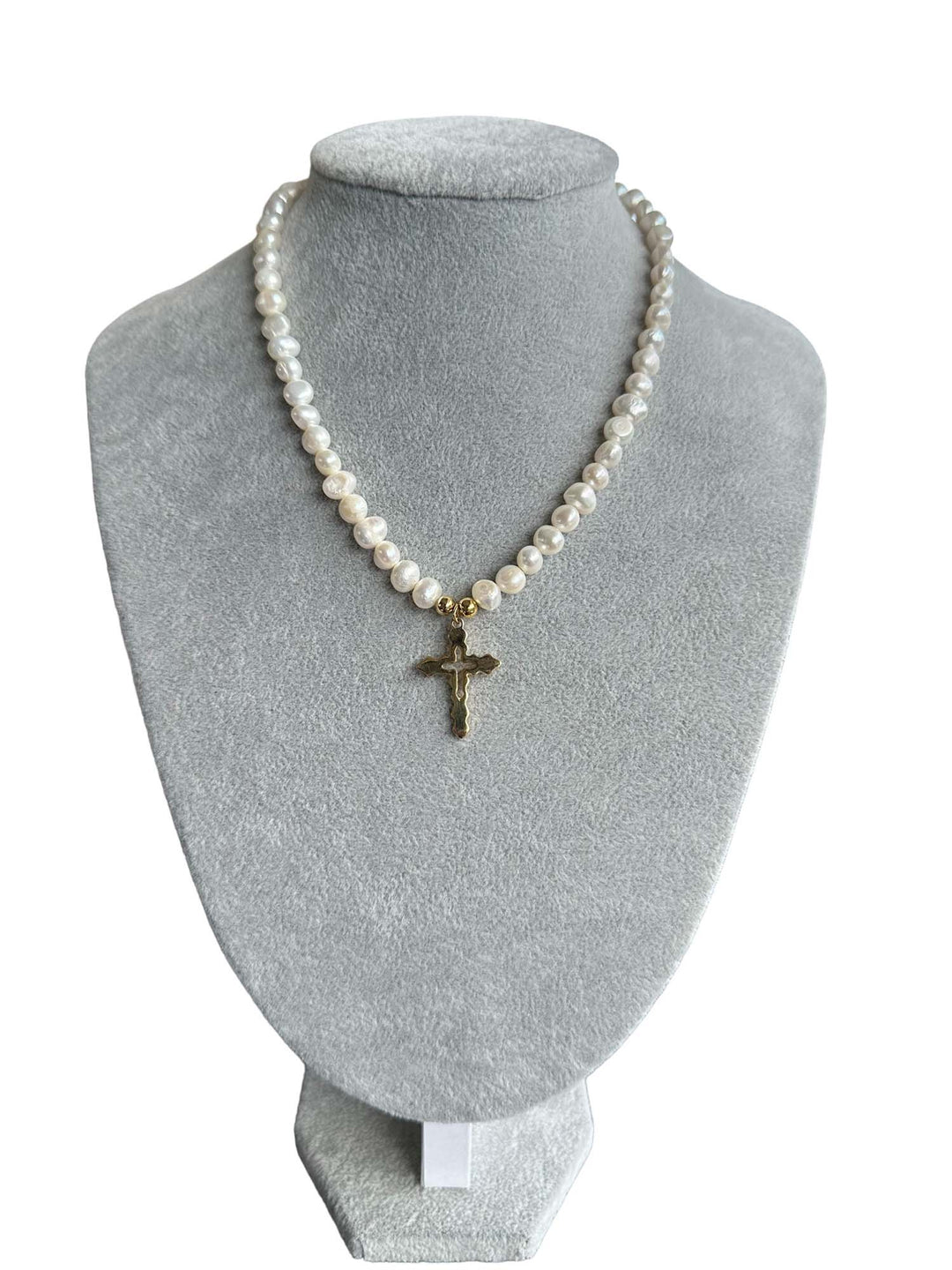 Pearl Necklace - Cross 2