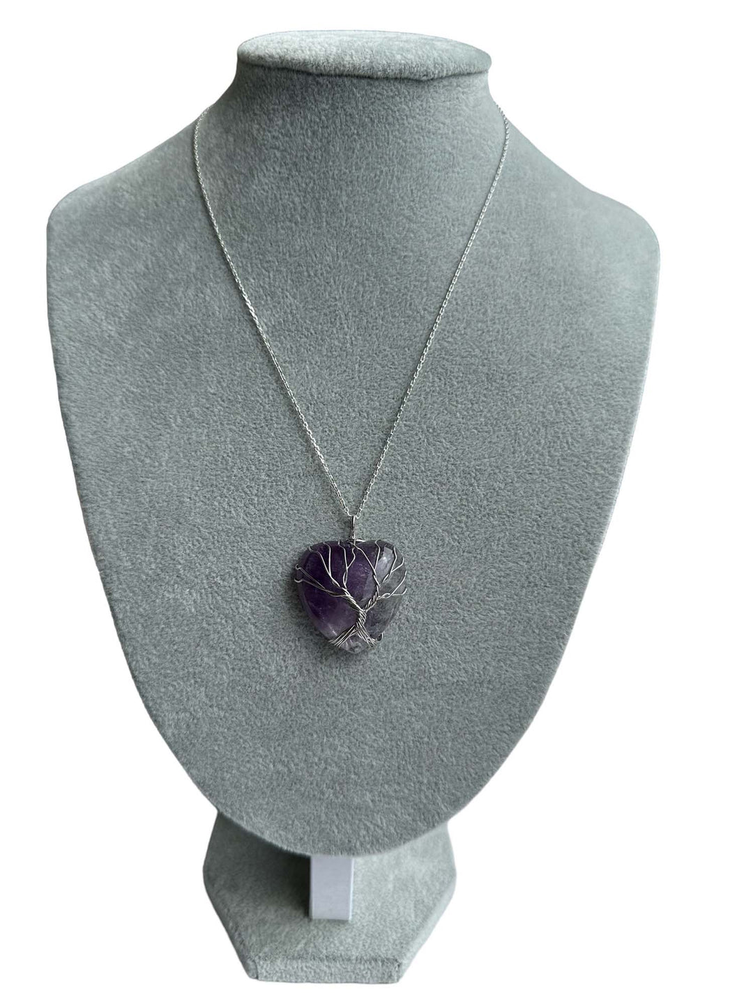 Collier d'améthyste -Cœur